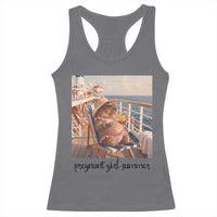 Summer Capybara Pregnancy Racerback Tank Top Baby Announcement Gift
