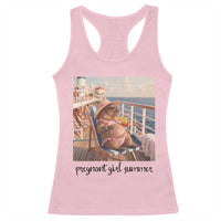 Summer Capybara Pregnancy Racerback Tank Top Baby Announcement Gift