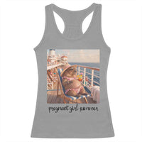 Summer Capybara Pregnancy Racerback Tank Top Baby Announcement Gift