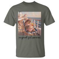 Summer Capybara Pregnancy T Shirt Baby Announcement Gift