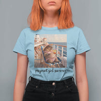 Summer Capybara Pregnancy T Shirt For Women Baby Announcement Gift