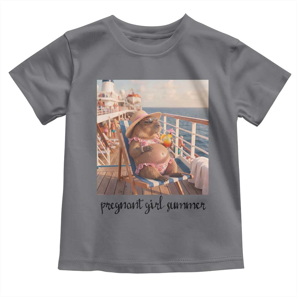 Summer Capybara Pregnancy Toddler T Shirt Baby Announcement Gift
