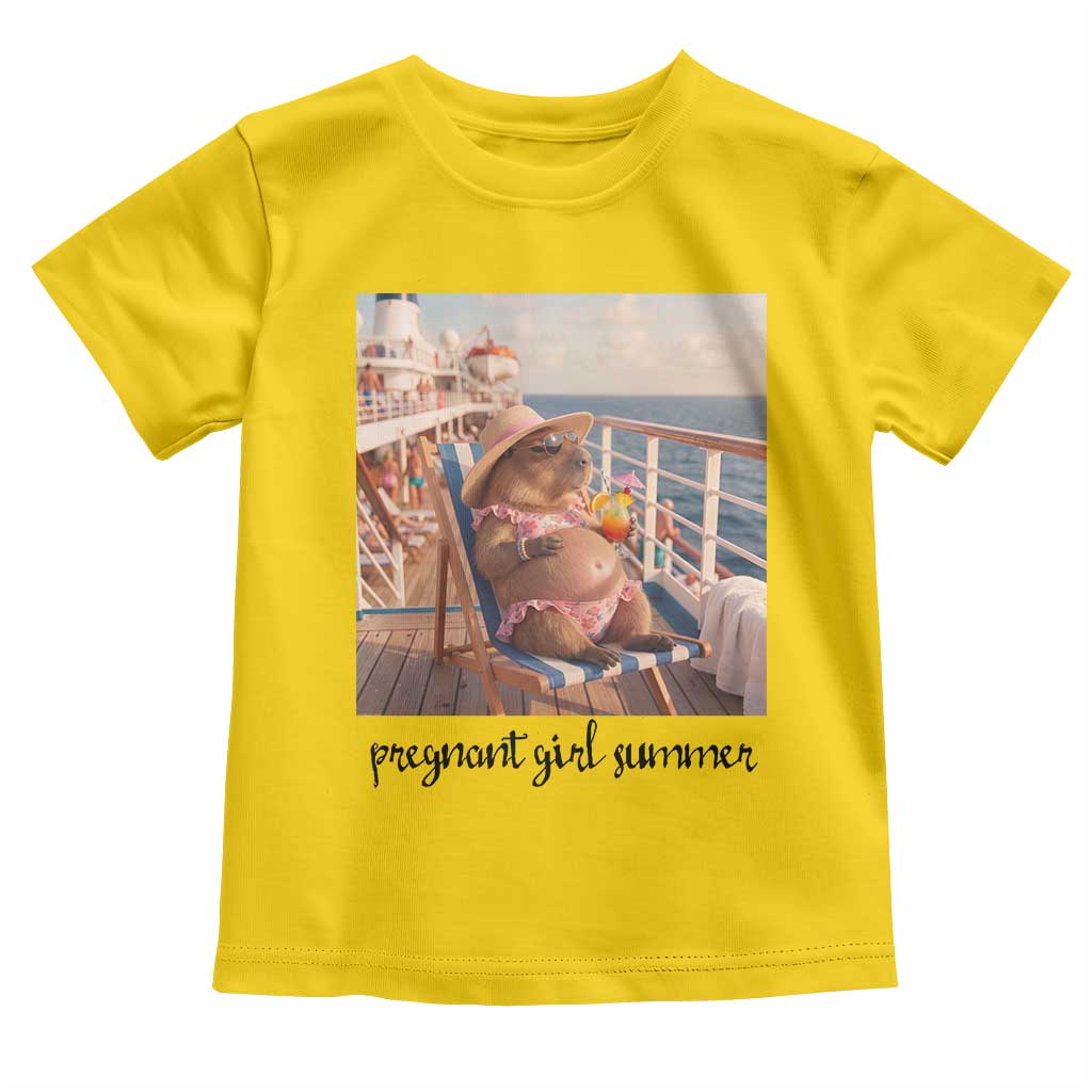 Summer Capybara Pregnancy Toddler T Shirt Baby Announcement Gift