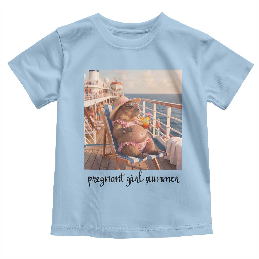 Summer Capybara Pregnancy Toddler T Shirt Baby Announcement Gift