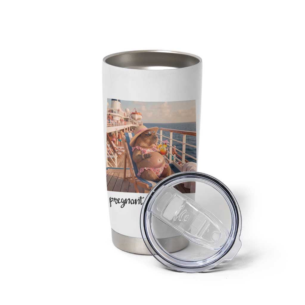Summer Capybara Pregnancy Tumbler Cup Baby Announcement Gift
