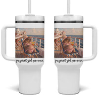 Summer Capybara Pregnancy Tumbler With Handle Baby Announcement Gift