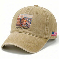 Summer Capybara Pregnancy Washed Cotton Baseball Cap Baby Announcement Gift