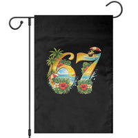 Hawaii Six Seven Garden Flag Tropical Hibiscus Vacation Graphic