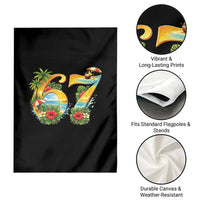 Hawaii Six Seven Garden Flag Tropical Hibiscus Vacation Graphic