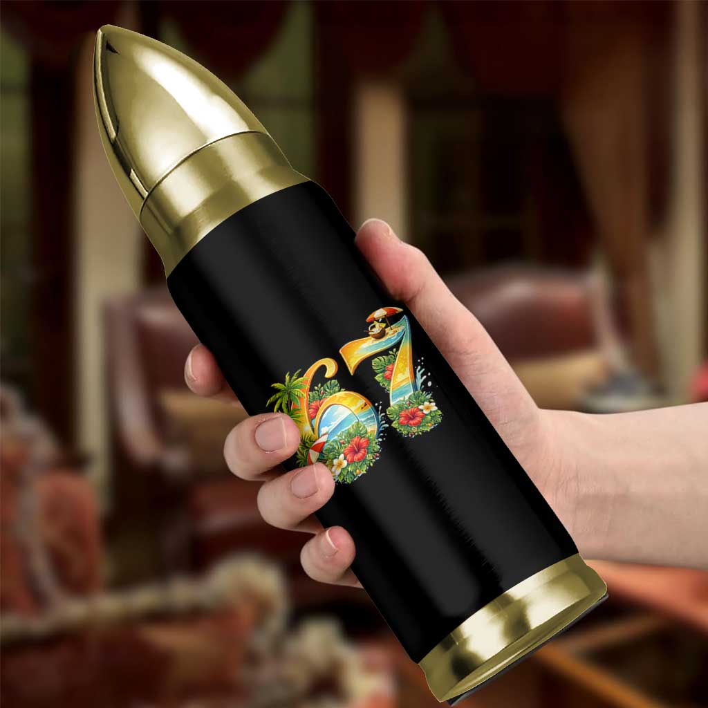 Hawaii Six Seven Bullet Tumbler Tropical Hibiscus Vacation Graphic