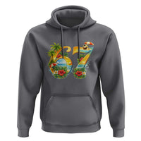 Hawaii Six Seven Hoodie Tropical Hibiscus Vacation Graphic