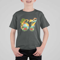 Hawaii Six Seven T Shirt For Kid Tropical Hibiscus Vacation Graphic