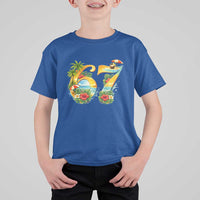 Hawaii Six Seven T Shirt For Kid Tropical Hibiscus Vacation Graphic