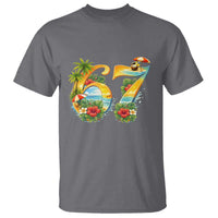 Hawaii Six Seven T Shirt Tropical Hibiscus Vacation Graphic