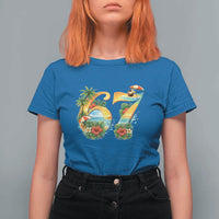 Hawaii Six Seven T Shirt For Women Tropical Hibiscus Vacation Graphic