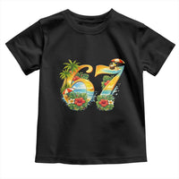 Hawaii Six Seven Toddler T Shirt Tropical Hibiscus Vacation Graphic