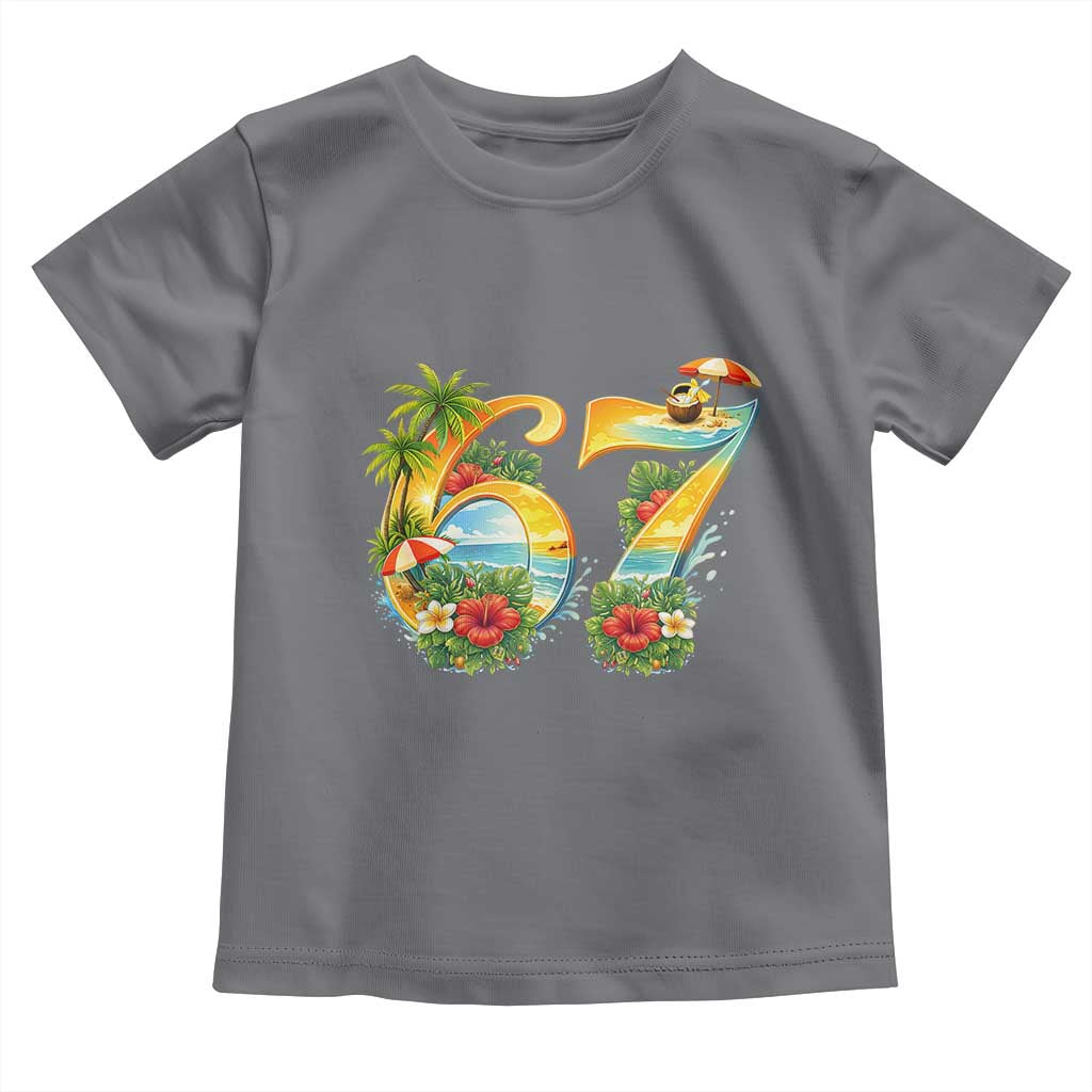 Hawaii Six Seven Toddler T Shirt Tropical Hibiscus Vacation Graphic