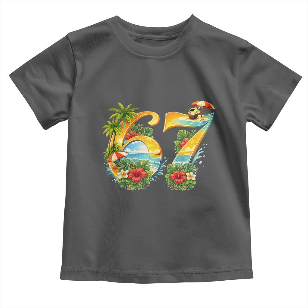 Hawaii Six Seven Toddler T Shirt Tropical Hibiscus Vacation Graphic