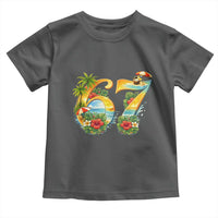 Hawaii Six Seven Toddler T Shirt Tropical Hibiscus Vacation Graphic