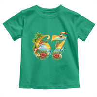 Hawaii Six Seven Toddler T Shirt Tropical Hibiscus Vacation Graphic