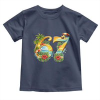 Hawaii Six Seven Toddler T Shirt Tropical Hibiscus Vacation Graphic