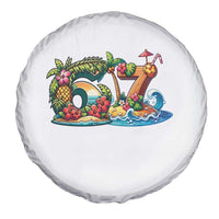 Tropical Beach Six Seven Spare Tire Cover Summer Island Vacation Graphic