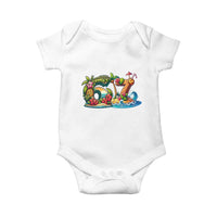 Tropical Beach Six Seven Baby Onesie Summer Island Vacation Graphic