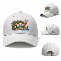 Tropical Beach Six Seven Baseball Cap Summer Island Vacation Graphic