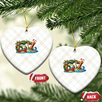 Tropical Beach Six Seven Ceramic Ornament Summer Island Vacation Graphic