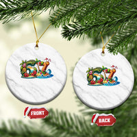 Tropical Beach Six Seven Ceramic Ornament Summer Island Vacation Graphic