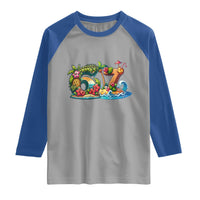 Tropical Beach Six Seven Raglan Shirt Summer Island Vacation Graphic