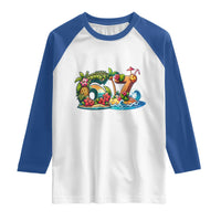 Tropical Beach Six Seven Raglan Shirt Summer Island Vacation Graphic