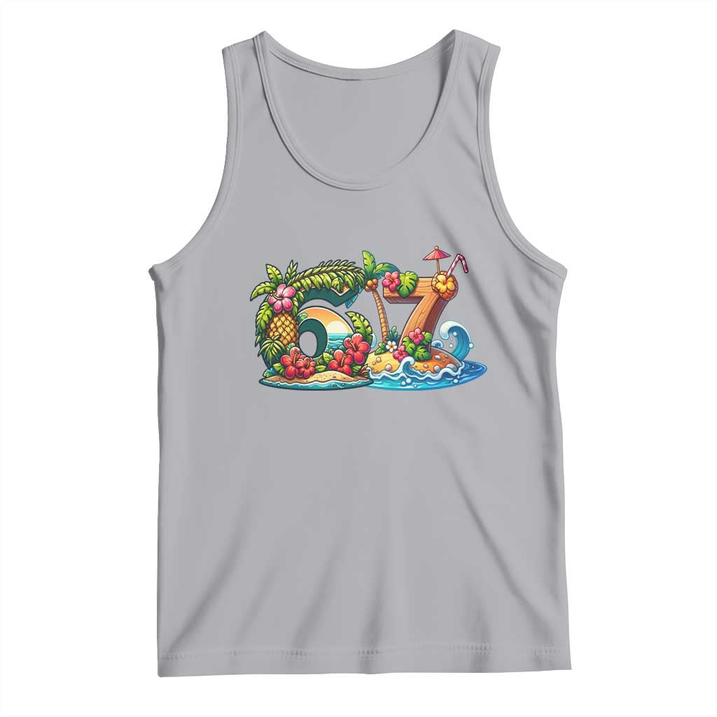Tropical Beach Six Seven Tank Top Summer Island Vacation Graphic