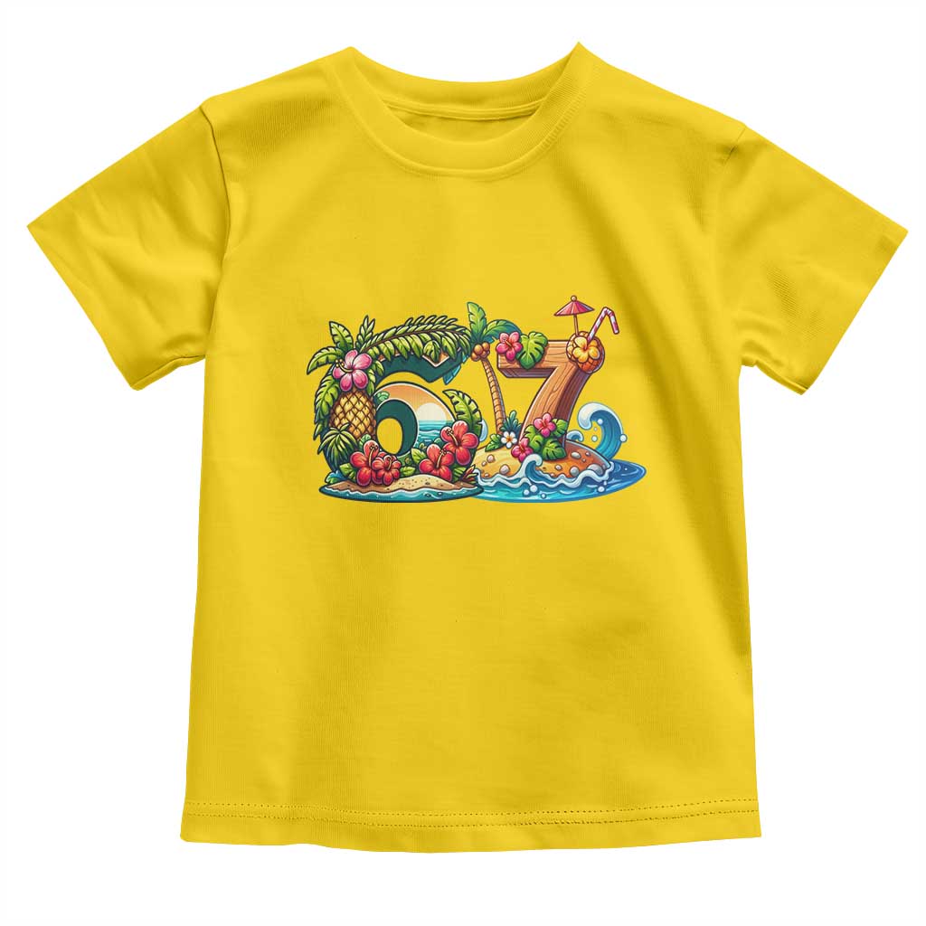 Tropical Beach Six Seven Toddler T Shirt Summer Island Vacation Graphic
