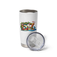 Tropical Beach Six Seven Tumbler Cup Summer Island Vacation Graphic