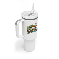 Tropical Beach Six Seven Tumbler With Handle Summer Island Vacation Graphic
