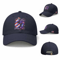 Patriotic Six Seven Baseball Cap Red White And Blue Fireworks Graphic