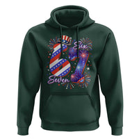 Patriotic Six Seven Hoodie Red White And Blue Fireworks Graphic