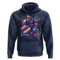 Patriotic Six Seven Hoodie Red White And Blue Fireworks Graphic