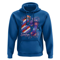 Patriotic Six Seven Hoodie Red White And Blue Fireworks Graphic