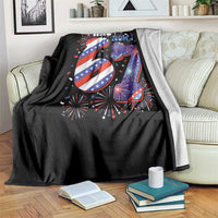 I Was Six Now I Am Seven Throw Blanket Patriotic 7th Birthday Gift