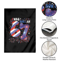 I Was Six Now I Am Seven Garden Flag Patriotic 7th Birthday Gift