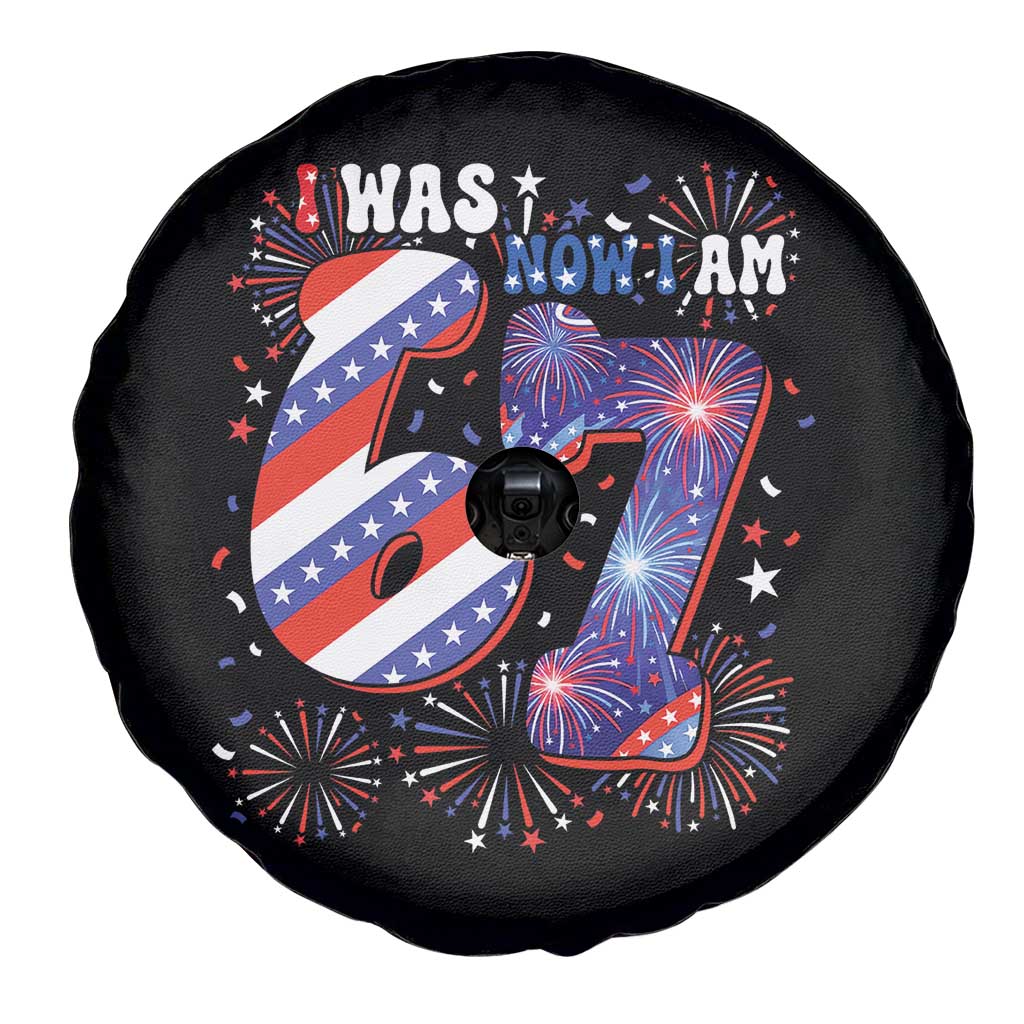 I Was Six Now I Am Seven Spare Tire Cover Patriotic 7th Birthday Gift