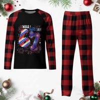 I Was Six Now I Am Seven Plaid Pajama Set Patriotic 7th Birthday Gift
