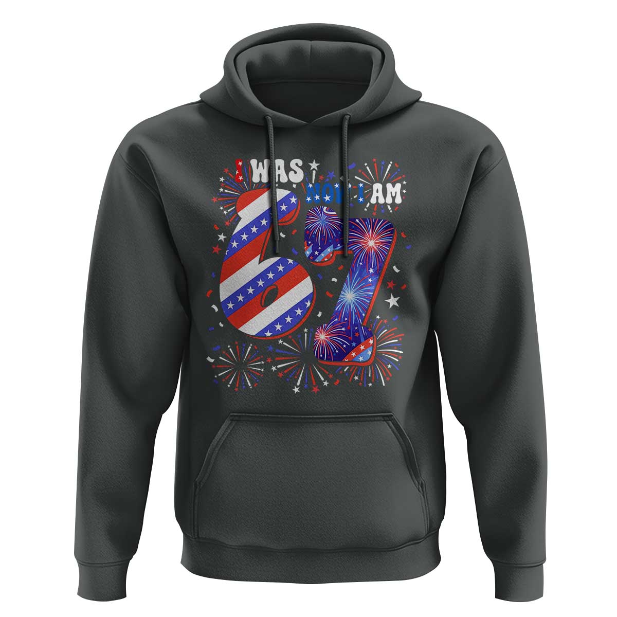 I Was Six Now I Am Seven Hoodie Patriotic 7th Birthday Gift