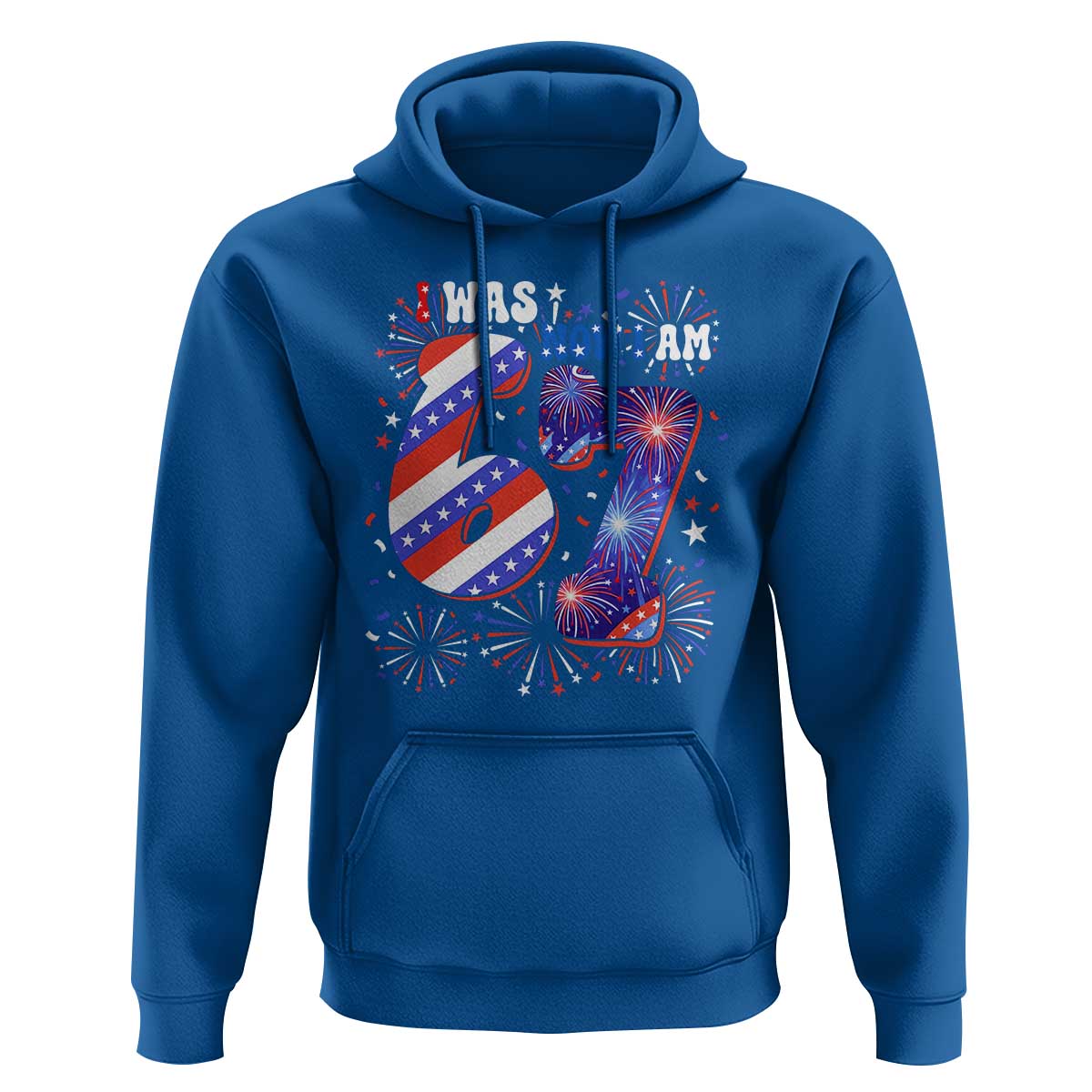 I Was Six Now I Am Seven Hoodie Patriotic 7th Birthday Gift