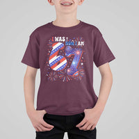 I Was Six Now I Am Seven T Shirt For Kid Patriotic 7th Birthday Gift