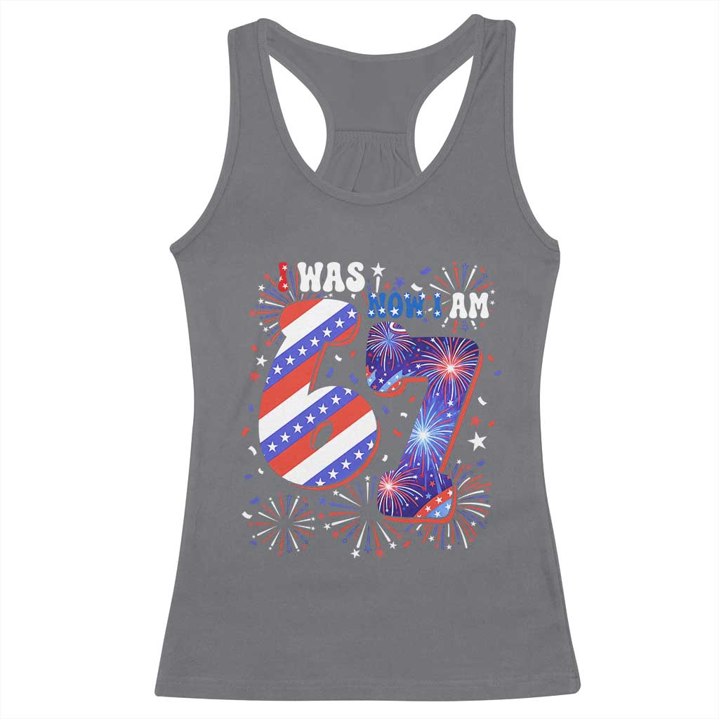 I Was Six Now I Am Seven Racerback Tank Top Patriotic 7th Birthday Gift
