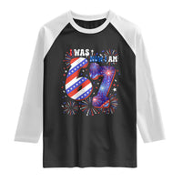 I Was Six Now I Am Seven Raglan Shirt Patriotic 7th Birthday Gift