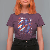 I Was Six Now I Am Seven T Shirt For Women Patriotic 7th Birthday Gift